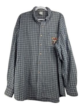 Vintage Warner Bros Looney Tunes Wile E. Coyote Plaid Long Sleeve Shirt